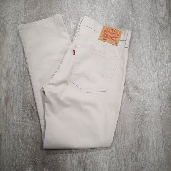 Levi's Men's Straight Jeans - Light Gray - Picture 4 of 14